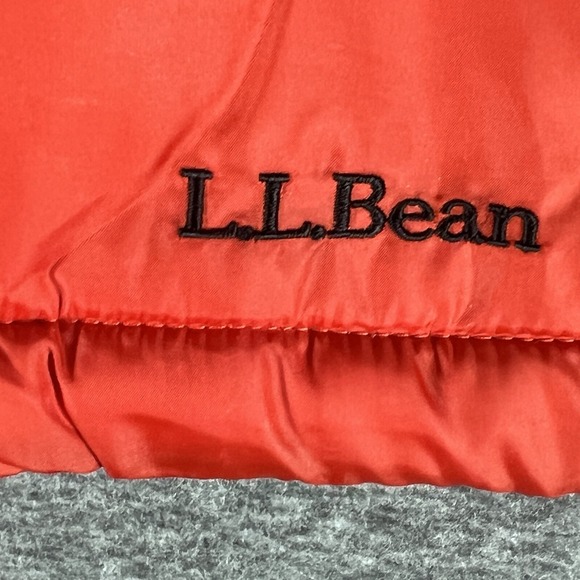 L.L. Bean PrimaLoft Packaway Puffer Jacket Orange/Black Women Size Medium - Picture 3 of 10